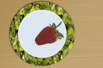 assiette et fraise