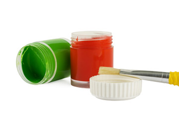 paintbrush with paints