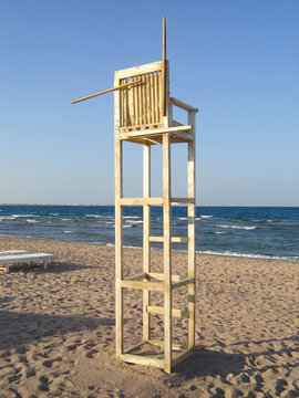 lifeguard chair on beach