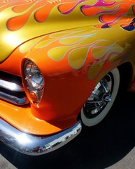 Custom Flamed Hotrod Car