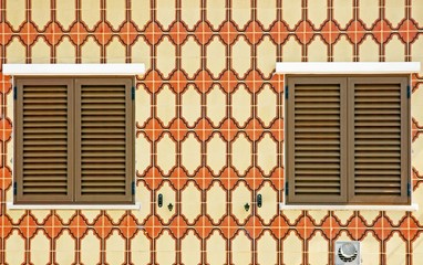 tiled wall typical portuguese style