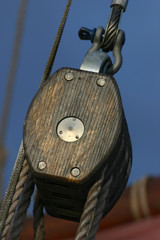 detail of a ship's rigging