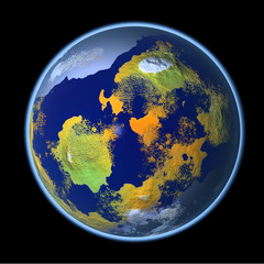 3d rendering of the earth