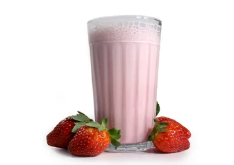 Photo sur Plexiglas Milk-shake strawberry milk shake