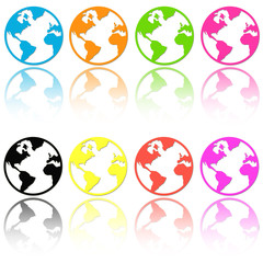 planète terre couleurs et reflets