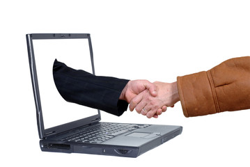 laptop, on line business deal