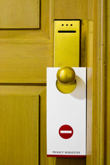 tag on door handle