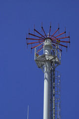 Fototapeta na wymiar mobile broadcast antenna