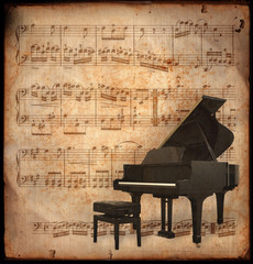 antique piano