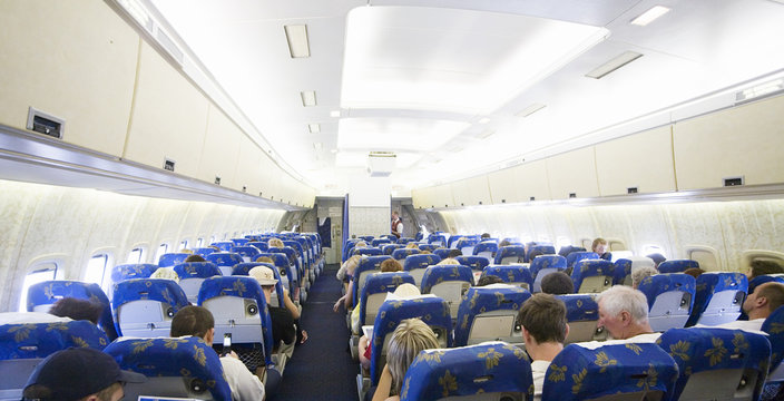 Fototapeta interior of a plane