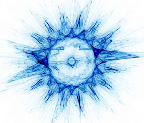 Obraz premium blue fractal sun