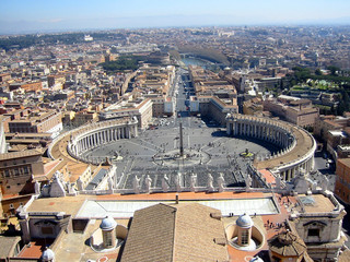 view of vatican city from st. peter's basilica