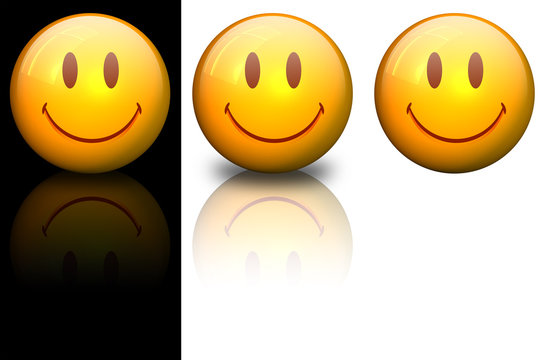 smiley souriant en 3d