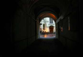 arch and dark passage