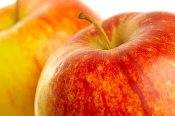 fresh red apple. macro shooting.