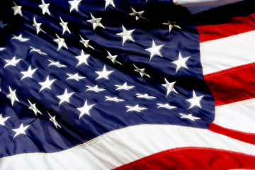 american flag billowing - radiant