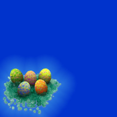 easter eggs on crystals