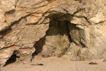 cave opening, perranporth, cornwall
