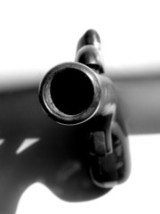 0730 - canon de pistolet (noir et blanc)
