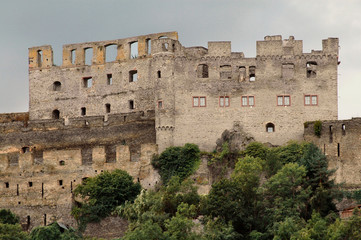 Fototapeta premium castle on hillside along mosel river in germany