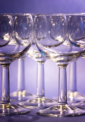 wineglasses on purple