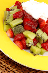 dessert with strawberrys