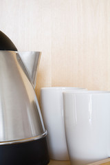 kettle and mugs