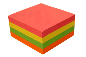 coloured post-it pad