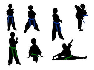taekwondo children in middle stage