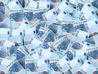 Fototapeta na wymiar prawdziwe pieniądze euro