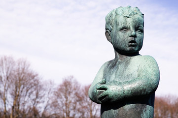 little boy statue