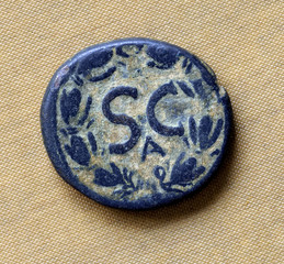 old roman coin
