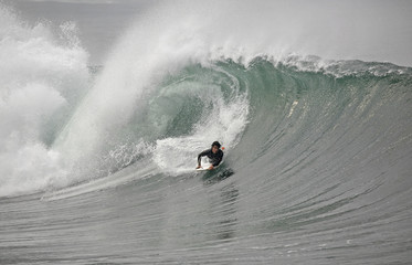 bodyboarder in the wave