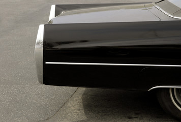 black car with chrome