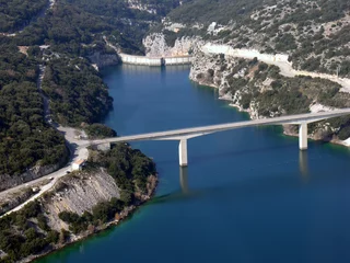 No drill light filtering roller blinds Dam barrage de sainte-croix