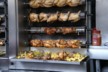 poulets au tournebroche
