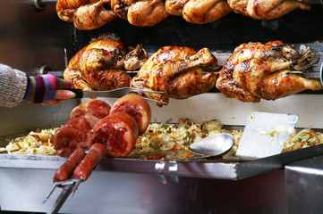 poulets grilles