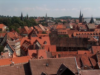 quedlinburg, dächergewirr