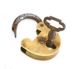 open padlock with key