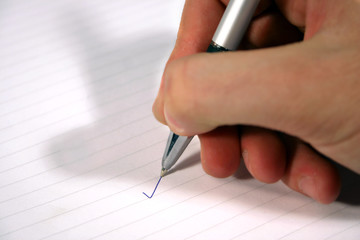 writing hand