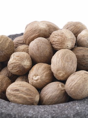 nah aufnahme muskat nuß