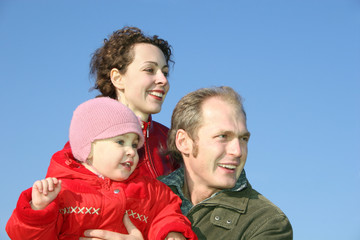 Fototapeta premium family with baby