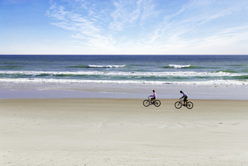 beach bikers