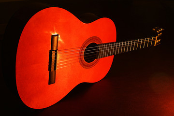 Obraz na płótnie Canvas czerwone gitary