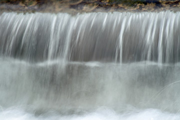 close up soft motion blur of a waterfall.