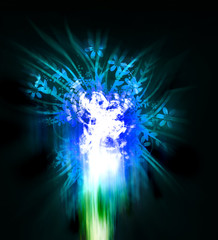 blue fire background