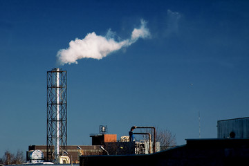 plant with smoking chimney 7592