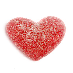 Obraz na płótnie Canvas sugar candy valentine's hearts isolated on white