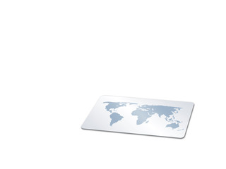 card with world map