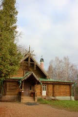 Fototapeta premium typical old russian house from wood